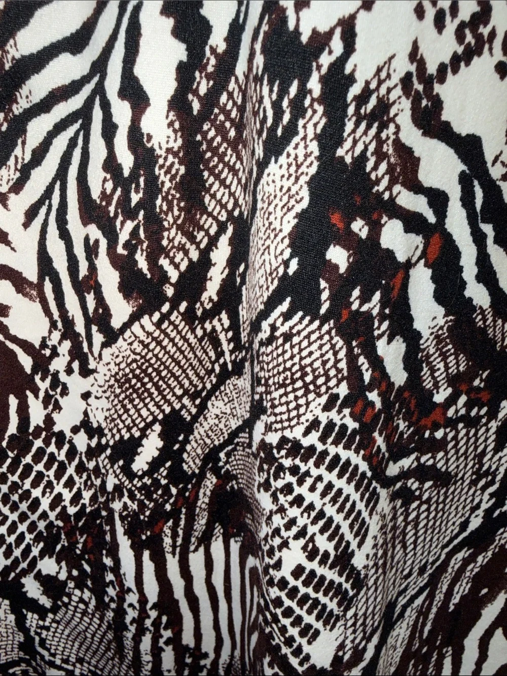 Magazine Snake Print Black Brown & White Short-Sleeve Wedding Guest Dress 👗 - Picture 2 of 7